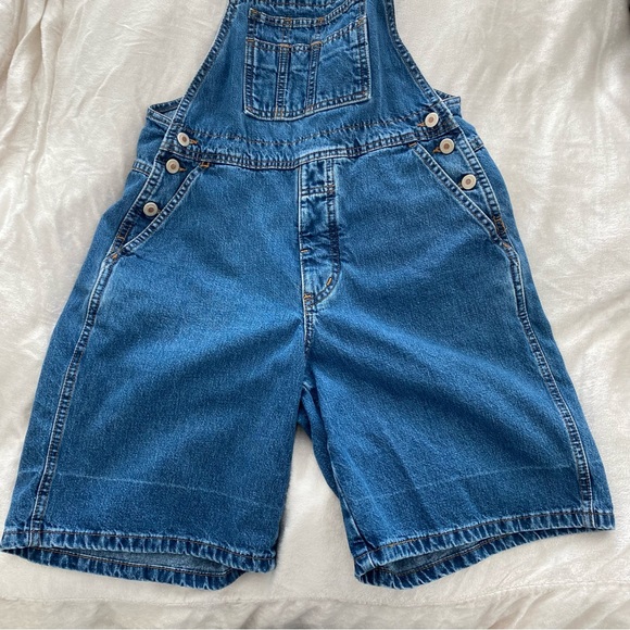 ❌SOLD❌ Vintage London Jean Denim Shorts / Short Overalls - Picture 2 of 6